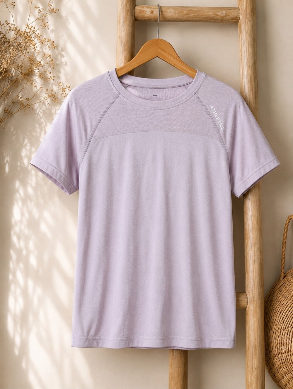 Women's Athletics XL Lilac Seamless Stretch Workout Athletic Tee